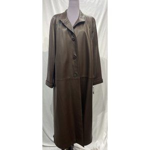 NWOT Gap x Cult Gaia Brown Wool Blend Long Trench Coat Sz L